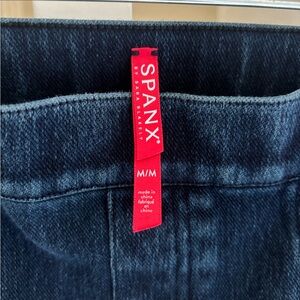 Spanx Jean-ish Twilight Dark Blue Denim Leggings Jeggings M Medium